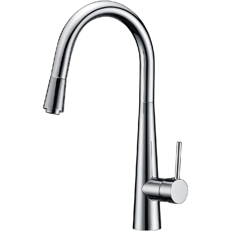 Single Handle Pull-out Kitchen Faucet in Brushed Nickel Finish