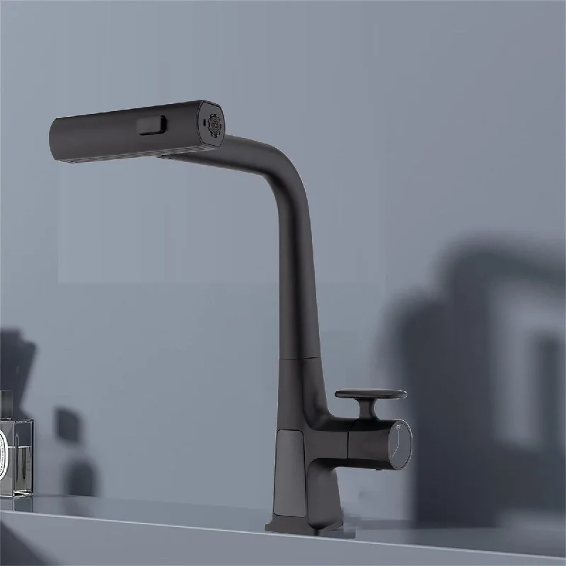 Waterfall Kitchen Faucet with Temperature Display