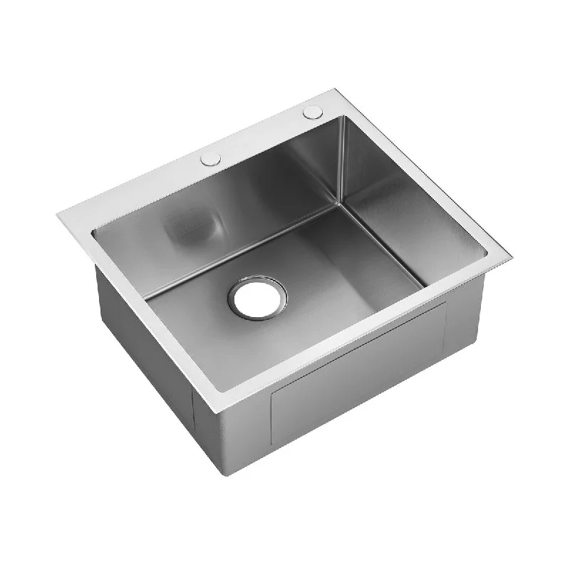 Yamy 25 inch Drop-in Single Bowl Rectangular Kitchen Sink - 25x22