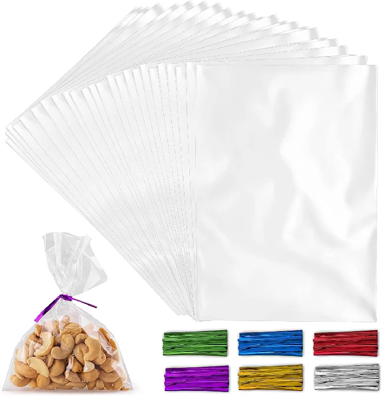 200 Pack Candy Treat Cellophane Bags (4''x6'')