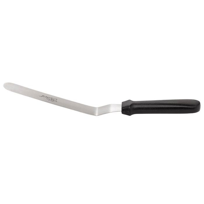 Ateco 1307 Offset Pastry Spatula w/ Black Plastic Handle, 7-3/4"