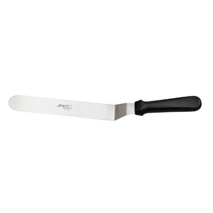 Ateco 1309 Offset Pastry Spatula w/ Black Plastic Handle, 9-3/4"