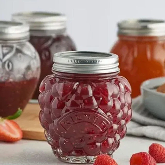 Berry Fruit Preserve Glass Jar | 0.4 ltr | 4 x 10 x 4 inches