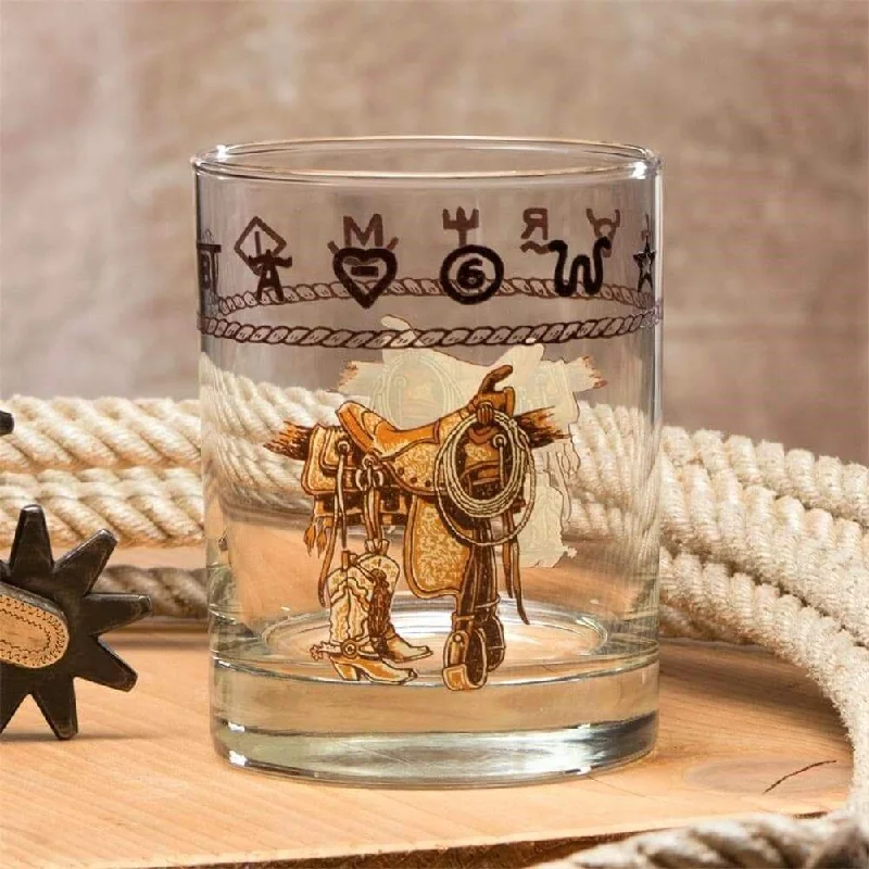 Boots & Saddle Western Double Old Fashioned Glasses