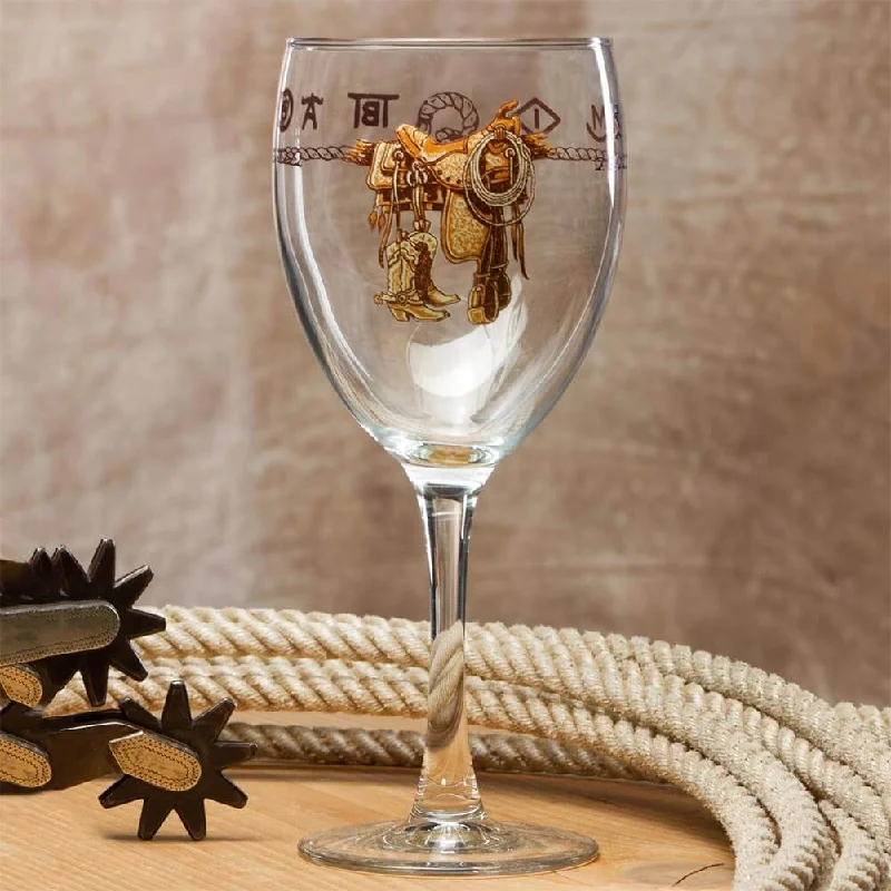 Boots & Saddle Western Wine Glasses