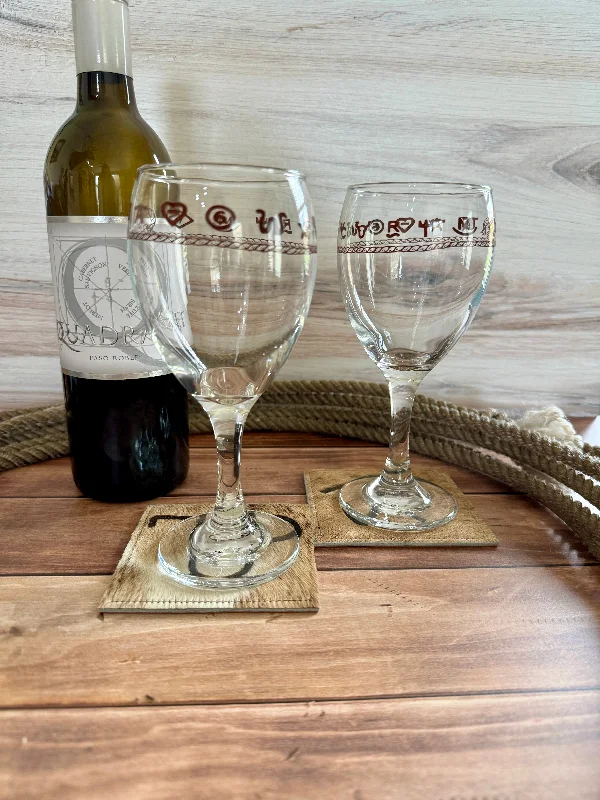 Branded Western Wine Glasses