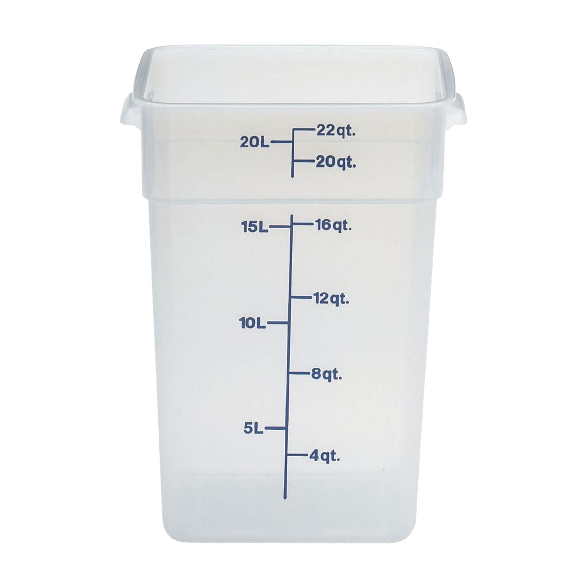 Cambro 22SFSPP190 CamSquare Storage Container, Translucent, 22 qt.