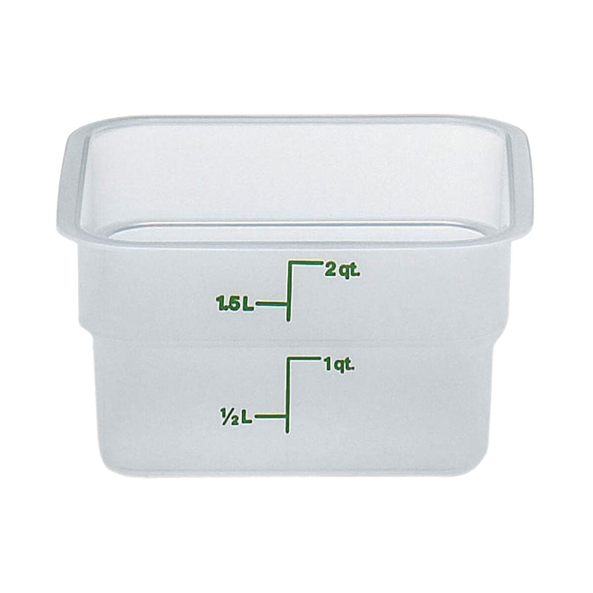 Cambro 2SFSPP190 CamSquare Storage Container, Translucent, 2 qt.