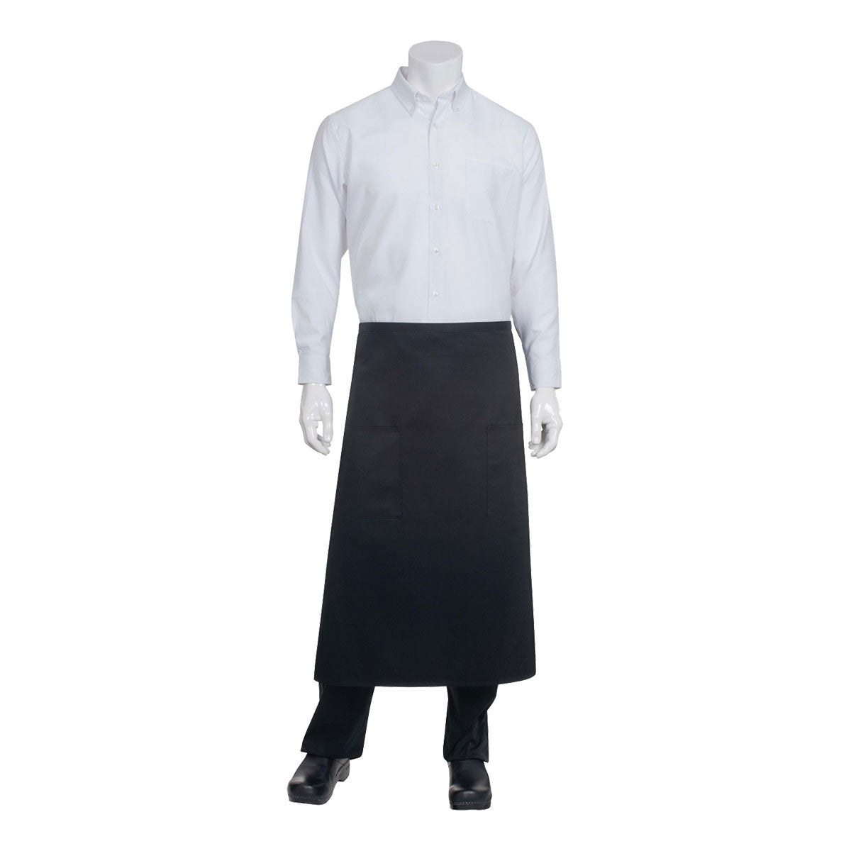 Chef Works 122A 2-Pocket Bistro Apron, Black