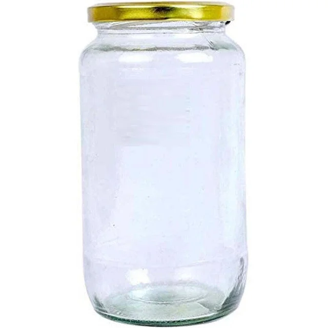 Compact Somil Glass Jar for Kitchen Pantry Essentials | 1000 ML | 4 x 4 inches