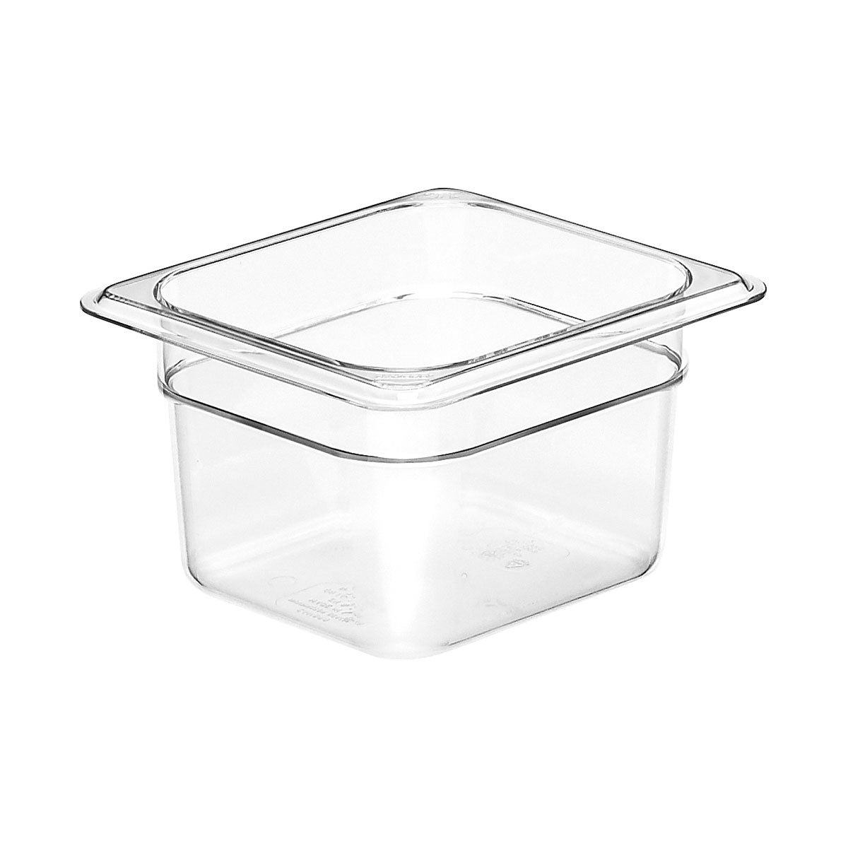 Culinary Essentials by Cambro 64CW135 Camwear 1/6 Size Food Pan, Clear, 4" Deep