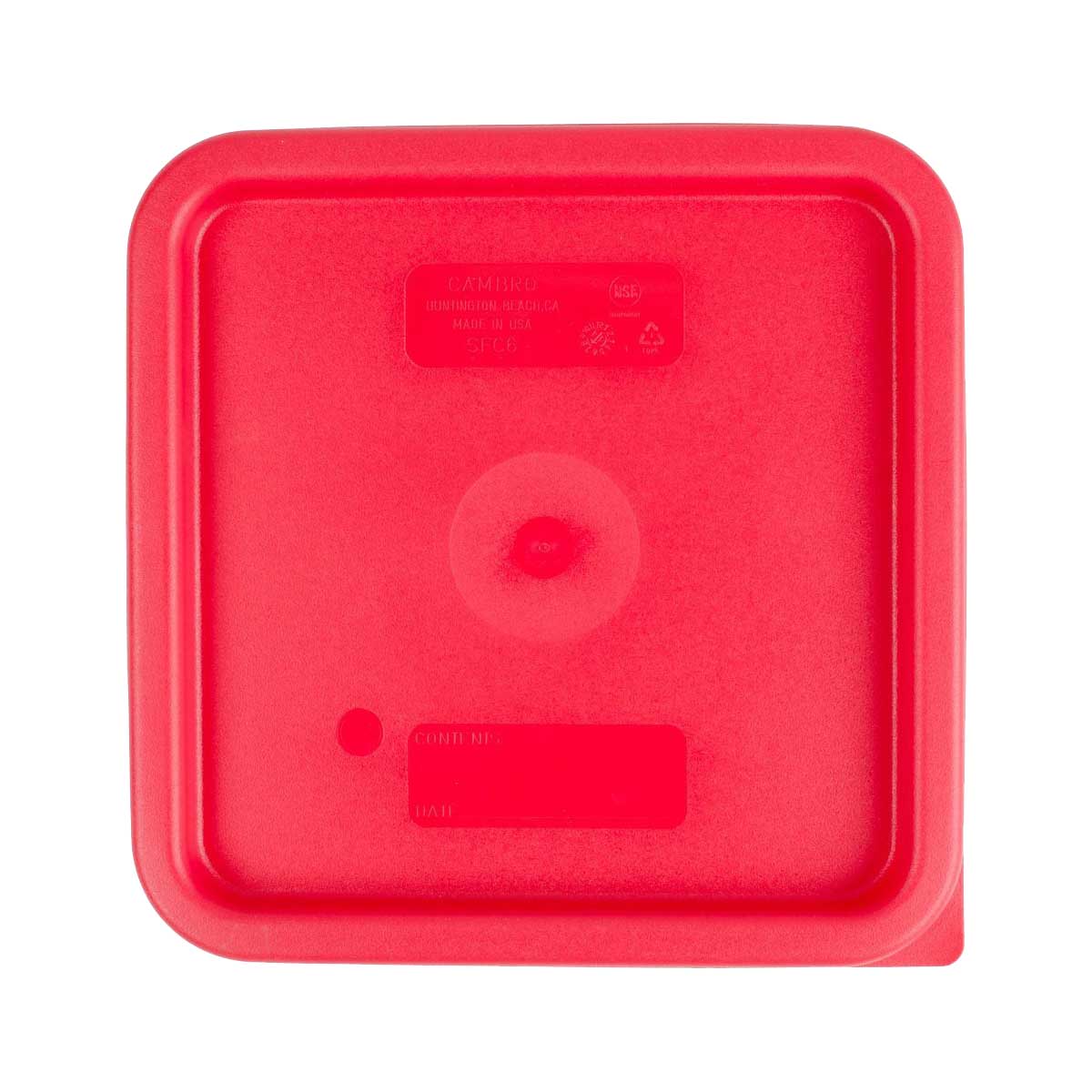 Culinary Essentials by Cambro SFC6451 CamSquare Storage Container Lid, Winter Rose, 6 & 8 qt.