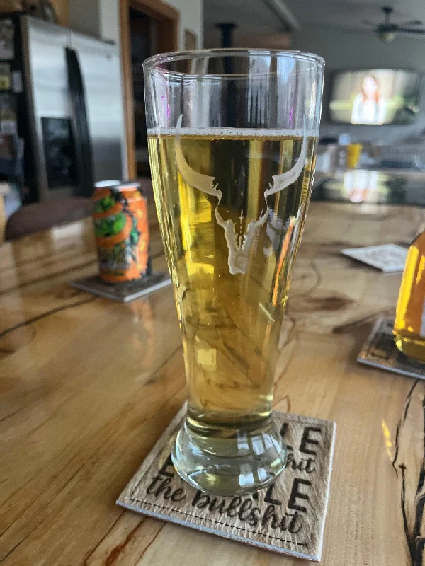 Deep Carved Longhorn Pilsner Glasses