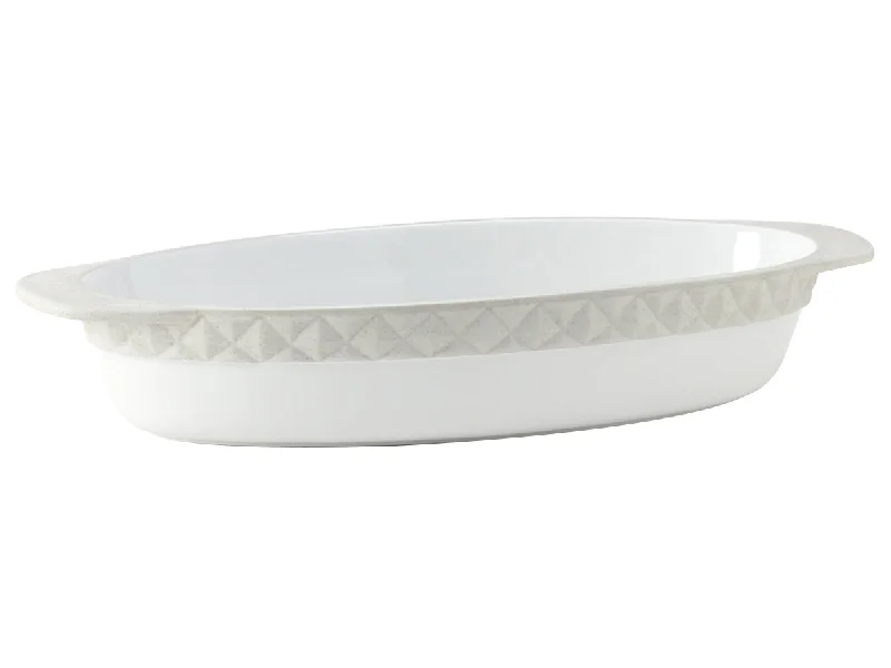 DisplayTux Casserole Oval 3-1/2qt 17-3/4"(15-3/4" w/o handle)x8-1/2"x3", 2 Pieces