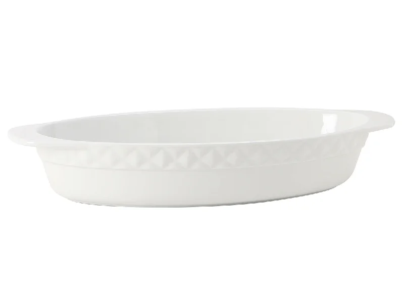 DisplayTux Casserole Oval 3-1/2qt 17-3/4"(15-3/4" w/o handle)x8-1/2"x3", 2 Pieces