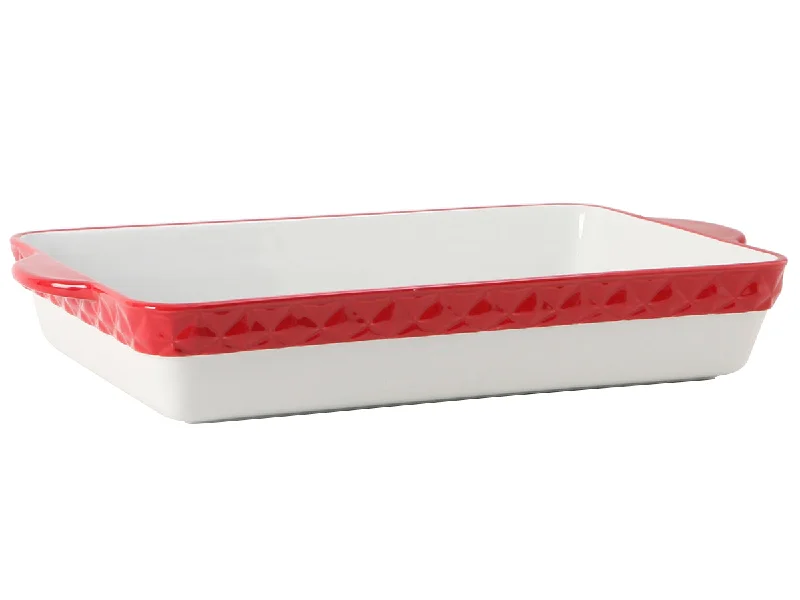 DisplayTux Casserole Rectangular 6-1/4qt 18-1/2"(16-1/2" w/o handle)x11"x3", 2 Pieces