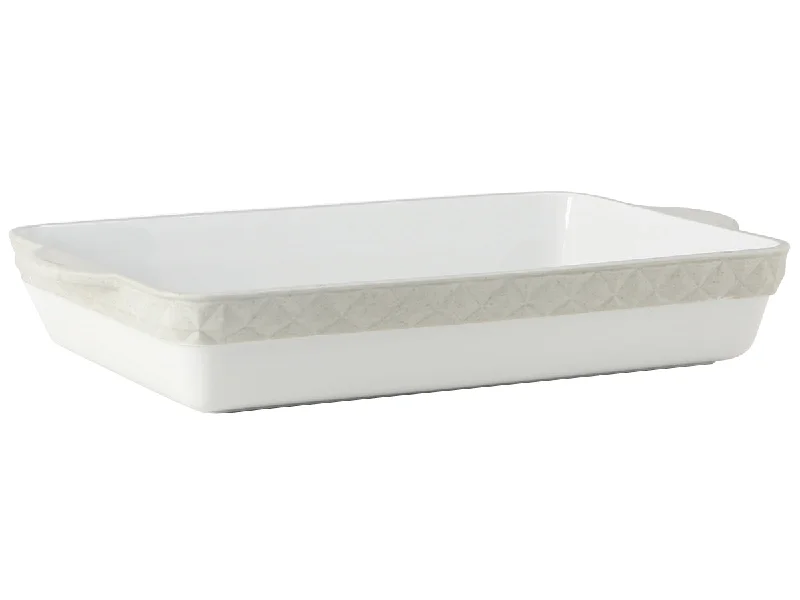 DisplayTux Casserole Rectangular 6-1/4qt 18-1/2"(16-1/2" w/o handle)x11"x3", 2 Pieces