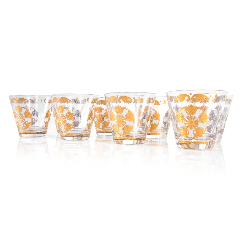 Gold Leaf Tumbler Glasses