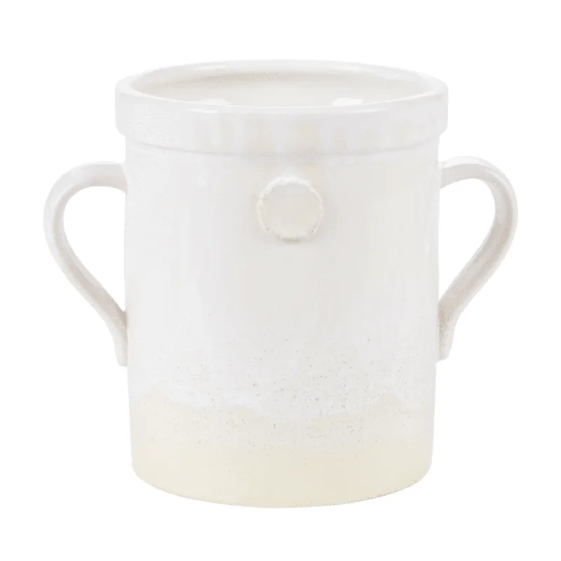 Handthrown Pottery White Crock