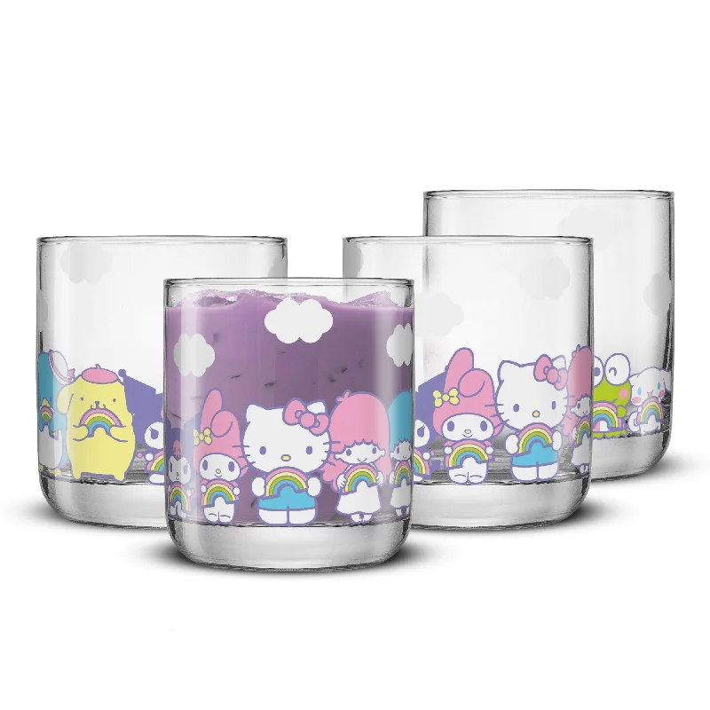 Hello Kitty and Friends Rainbow Short Drinking Glasses (Set of 4)