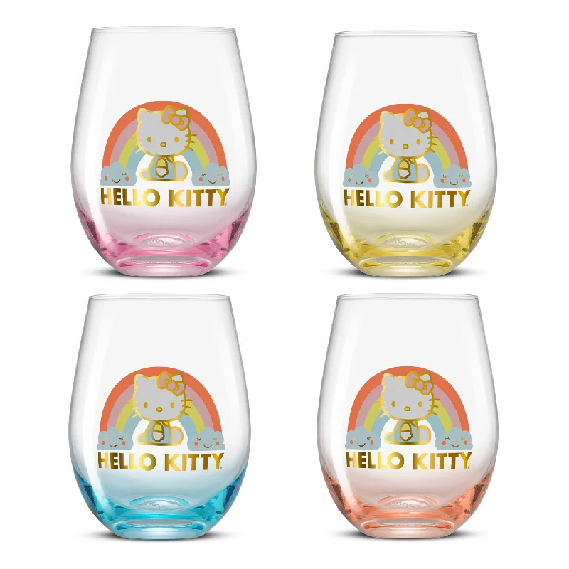 Hello Kitty Sweet Rainbow Stemless Glasses (Set of 4)