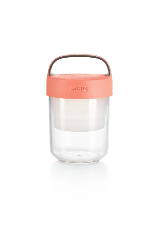 Lekue Jar-To-Go 2 Piece Travel Jar Container Set, 14 Ounce