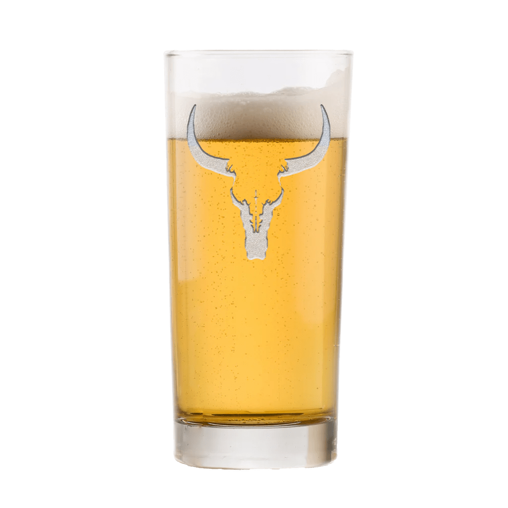 Longhorn Deep Carved Highball Glasses