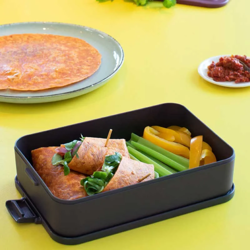 Brabantia Make & Take Large Lunch Box | 7 x 10 x 2 inches | Grey