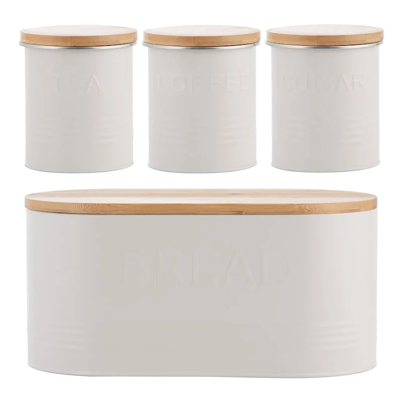 Essentials Set of 4 Oatmeal Storage Containers