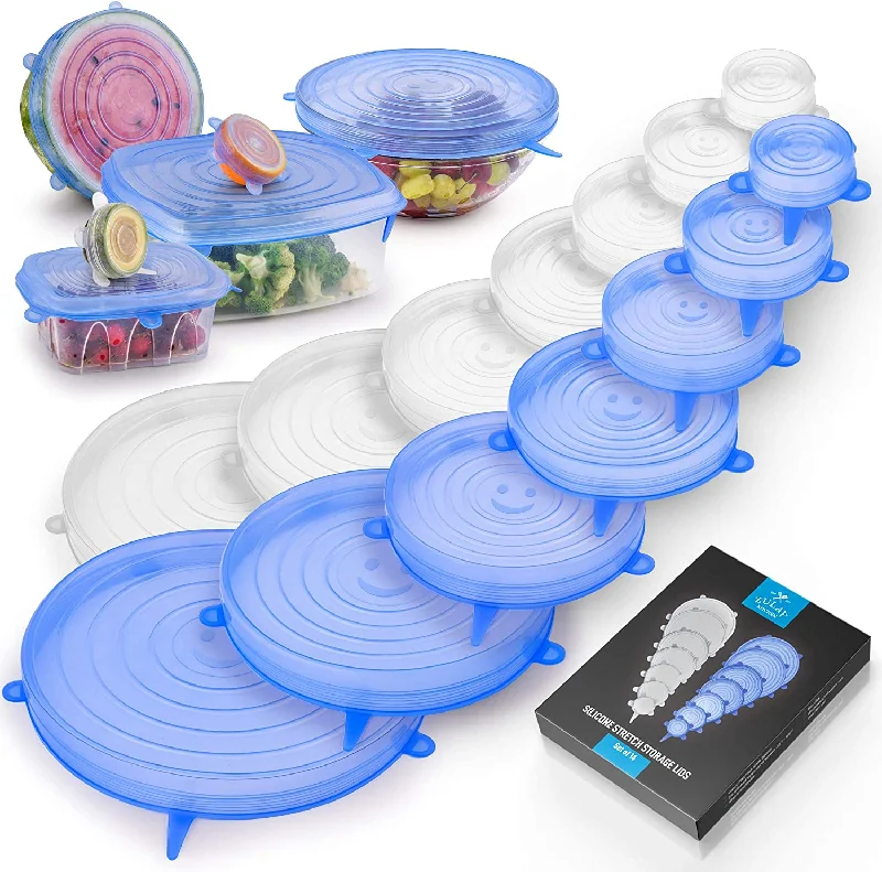 Reusable Silicone Stretch Lids and Flexible Design (Set of 14)