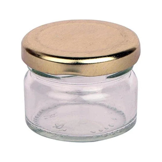 Small Clear Glass Cookie Jar with Elegant Design | 100 ML | 3 x 3 inches