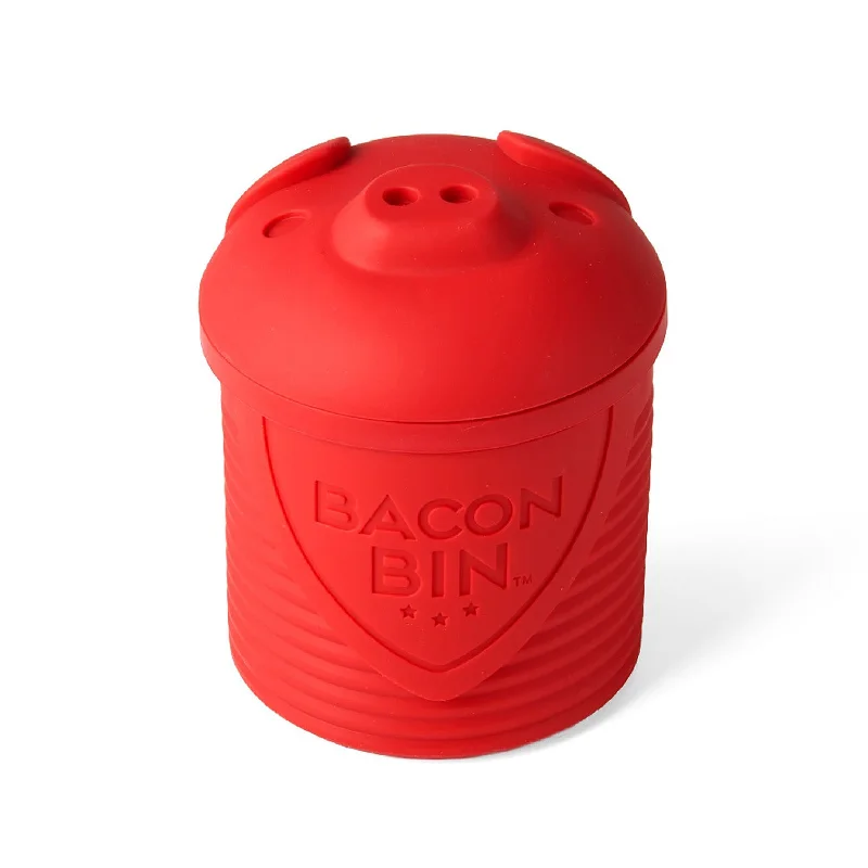 Talisman Designs Silicone Bacon Bin XL Grease Container, 2 cup, Set of 1, Red