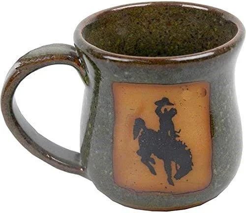 Western Bronc Coffee Cup - Sea Mist