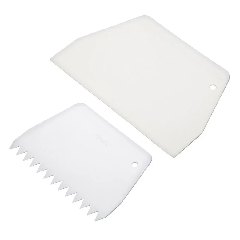 Bakemaster Cakemaster Icing Scraper Set/2 (19x12.5cm & 9.5x13.5cm)