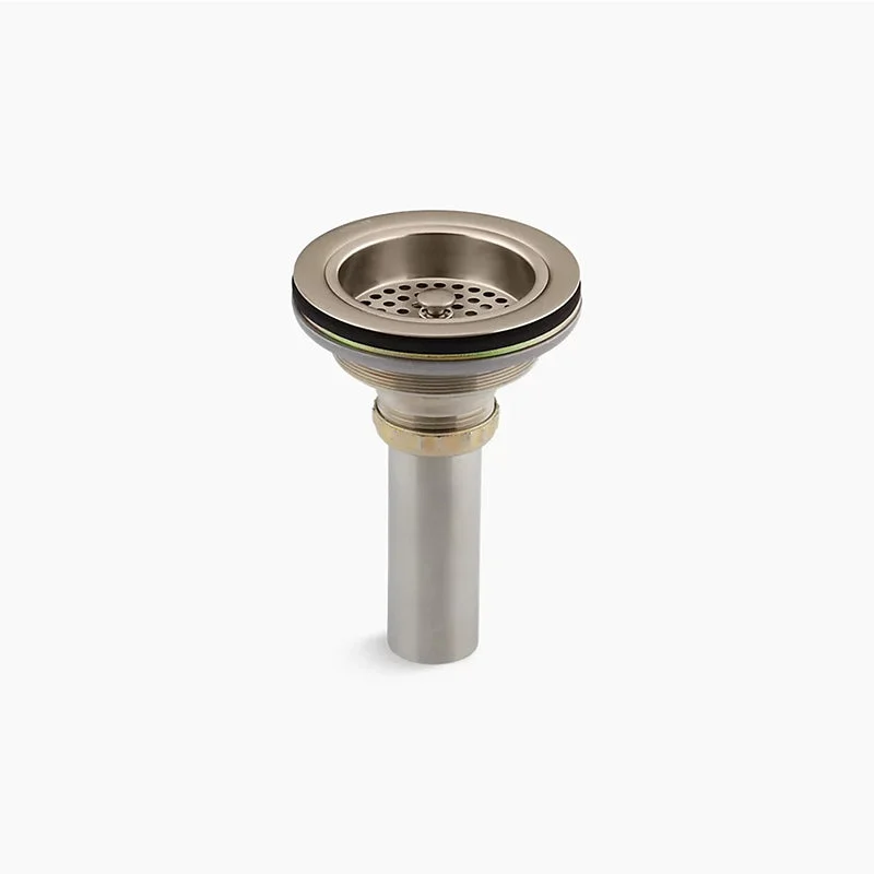 Duostrainer Kitchen Sink Drain Tailpiece in Vibrant Brushed Bronze