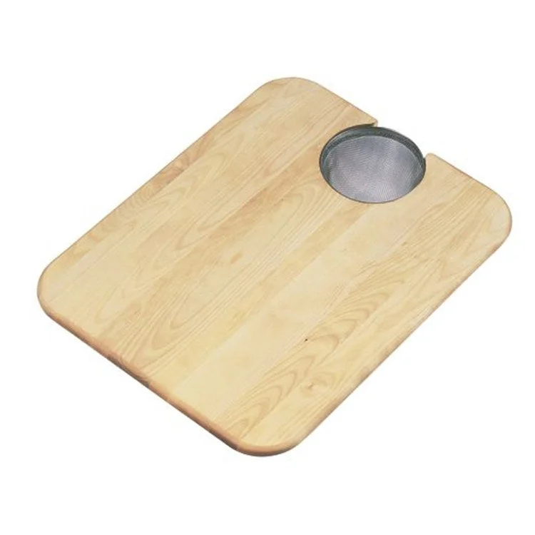 Maple Cutting Board with Removable Strainer